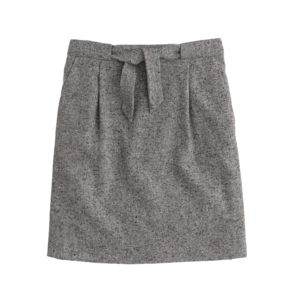 J. Crew Tie-Twist Tweed Mini Skirt Size 2